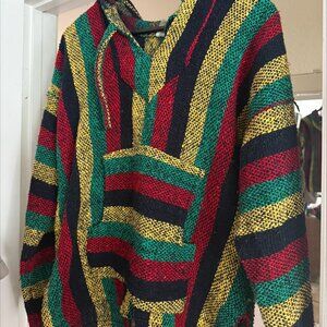 Surfer Poncho Baja Hoodie- Unisex (M)